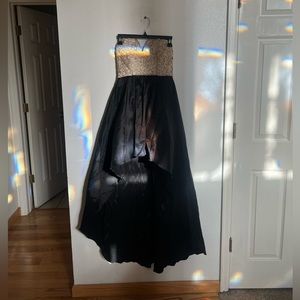 Gold and Black Strapless Dress Size 3/4